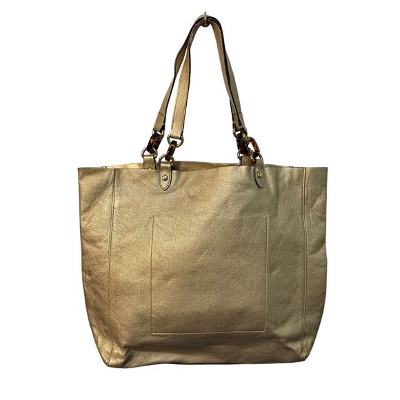 Ralph Lauren Metallic Gold‎ Large Tote Bag Pre-owned Excellent Condition - Picture 1 of 12